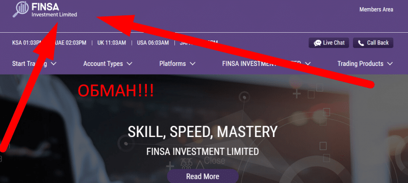 Finsa Investment отзывы — finsainvestmentlimited.com