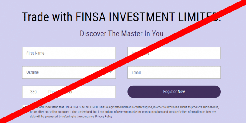 Finsa Investment Limited отзывы — finsainvestmentlimited com